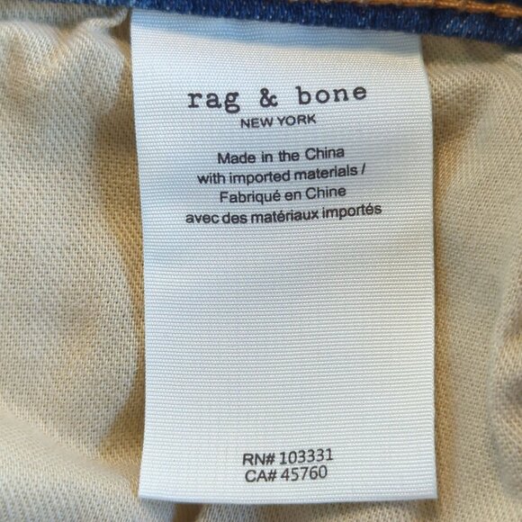 Rag & Bone Dre Low Rise Slim Boyfriend Women Jeans 28 light blue distressed - Picture 9 of 16